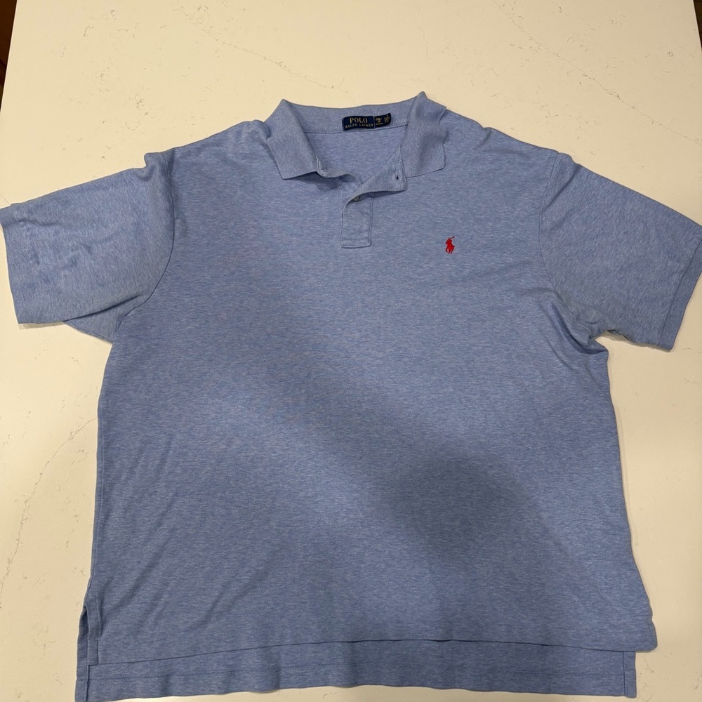 Ralph Lauren Men's Light Blue Polo Shirt - XXL